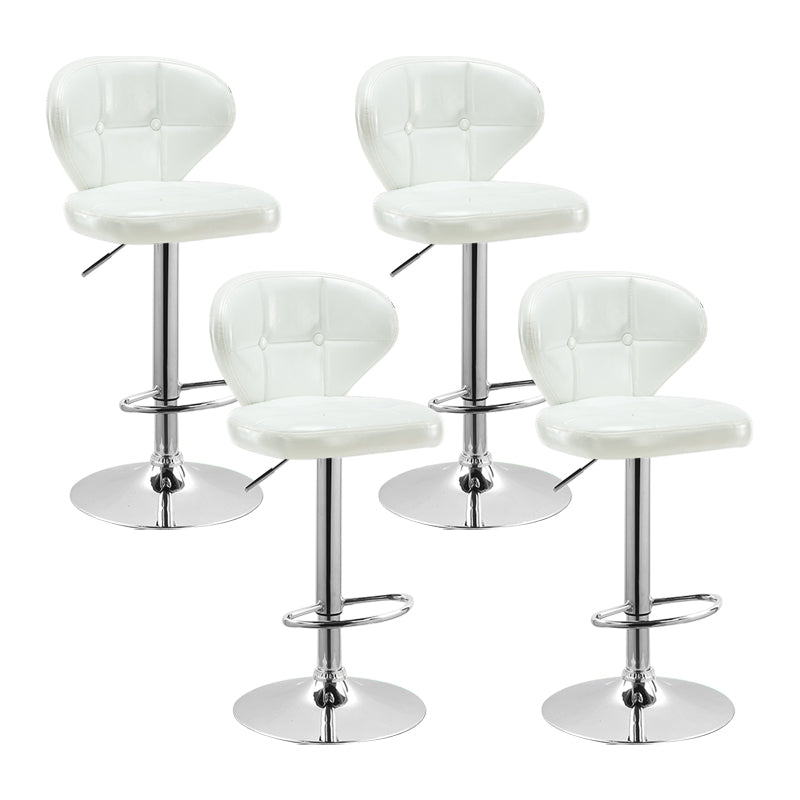 Taburete de bar giratorio elevable moderno, taburete de bar de acero para el hogar con cojín y Pedal