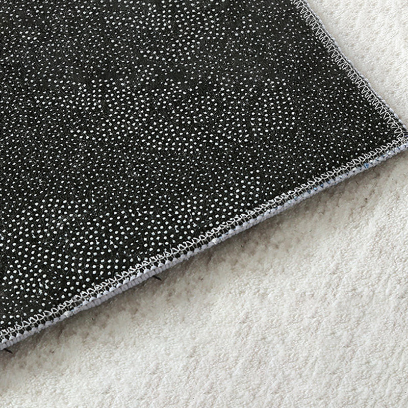 Modern White Rug Line Polyester Area Carpet Anti-Slip Washable Rug for Living Room