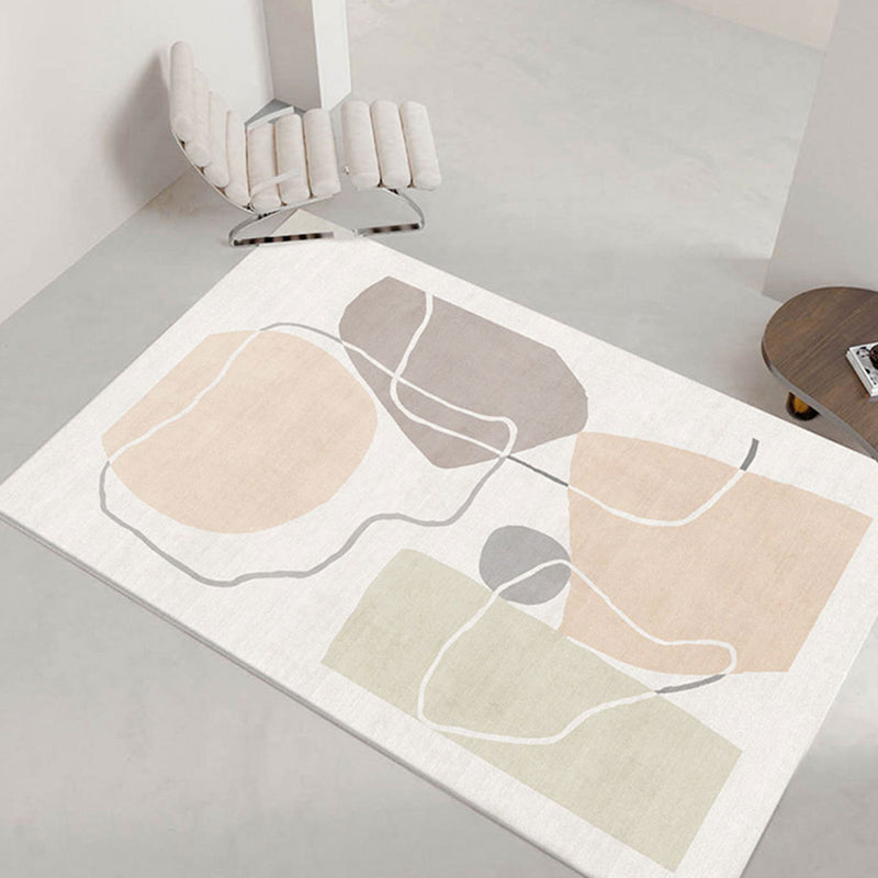 Contemporary Rug Polyester Rug Anti-Slip Backing Carpet for Living Room