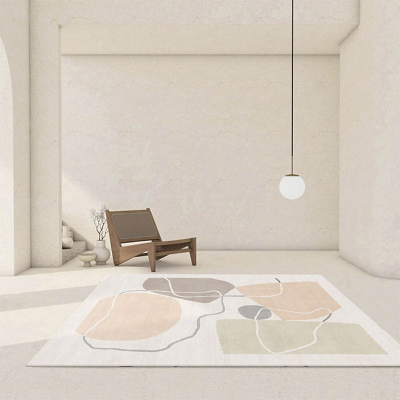 Contemporary Rug Polyester Rug Anti-Slip Backing Carpet for Living Room