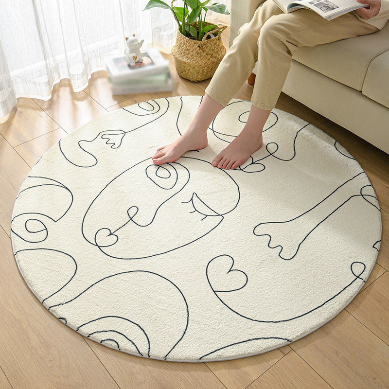 Abstract Lines Rug Indoor Rug Washable Area Carpet for Living Room Decor