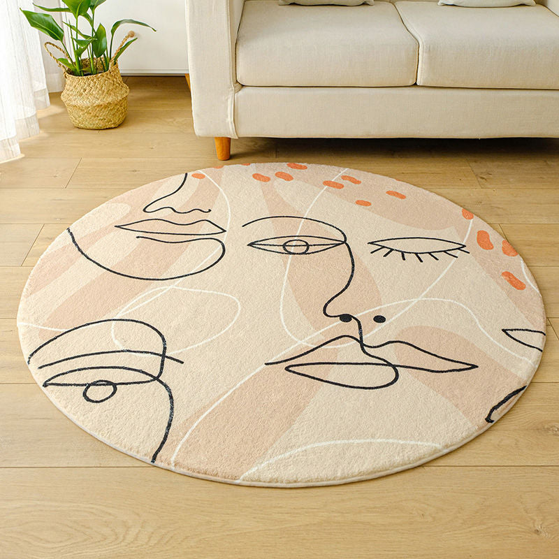 Abstract Lines Rug Indoor Rug Washable Area Carpet for Living Room Decor