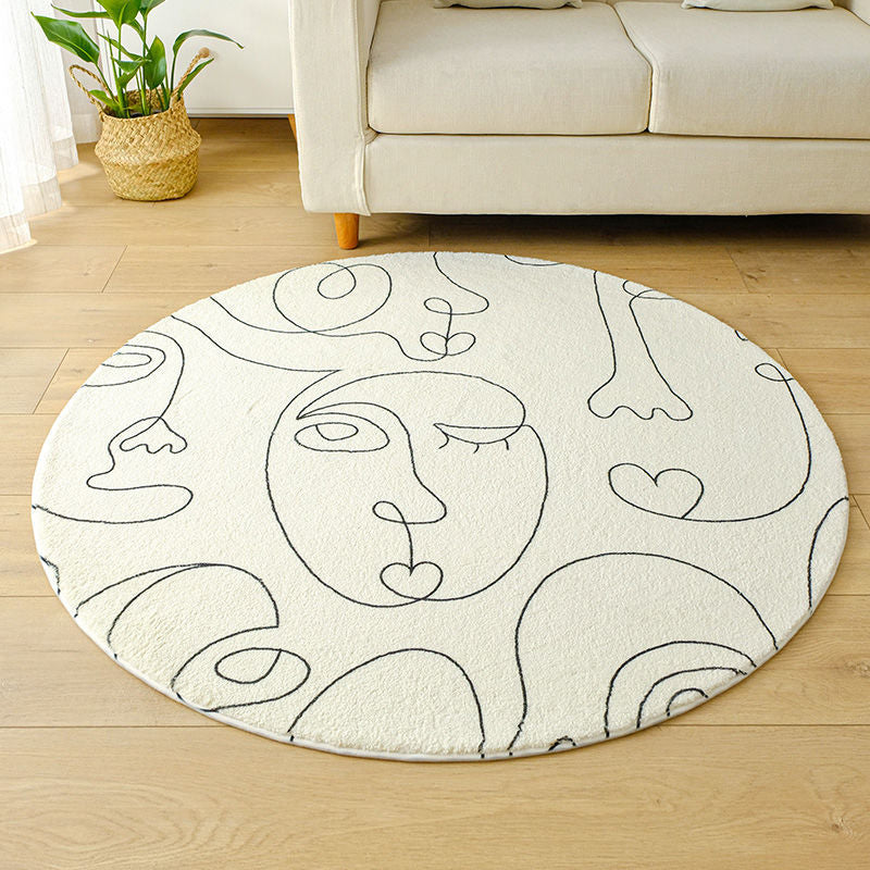 Abstract Lines Rug Indoor Rug Washable Area Carpet for Living Room Decor