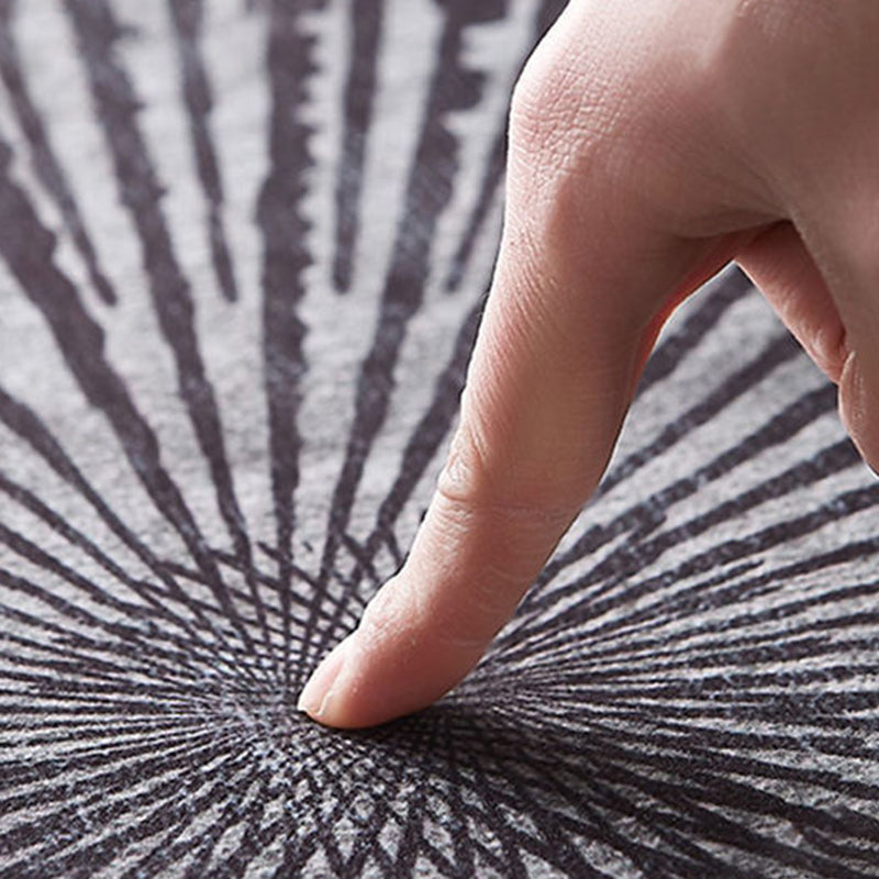 Green Graphic Rug Polyester Simple Rug Washable Area Rug for Living Room