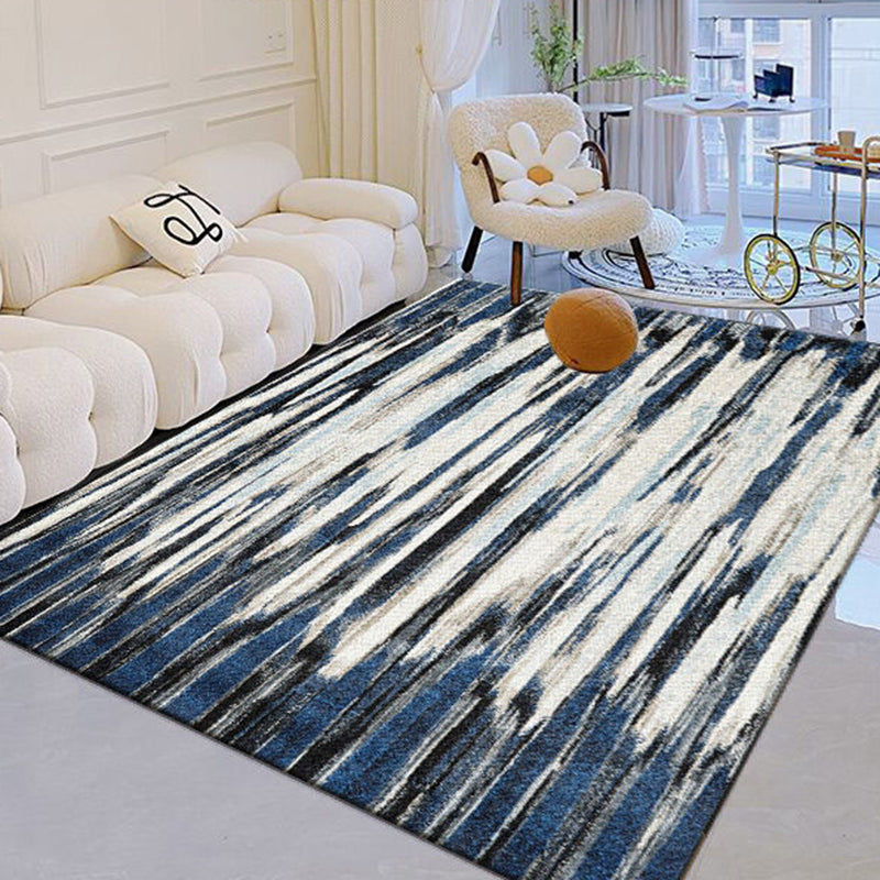 Green Graphic Rug Polyester Simple Rug Washable Area Rug for Living Room