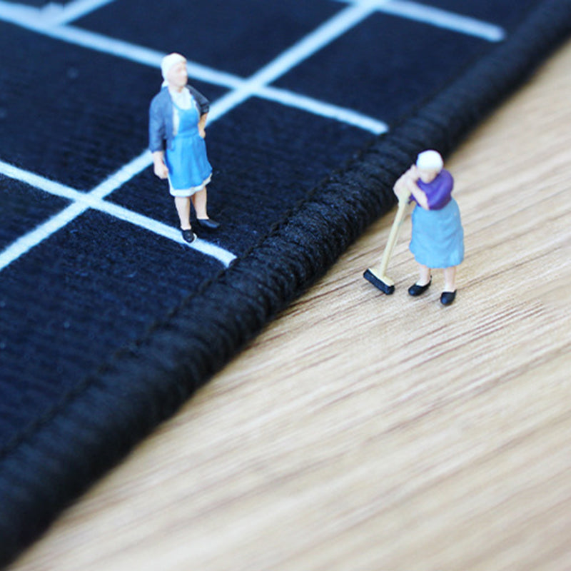 Apricot Striped Rug Polyester Modern Rug Washable Rug for Home Decor