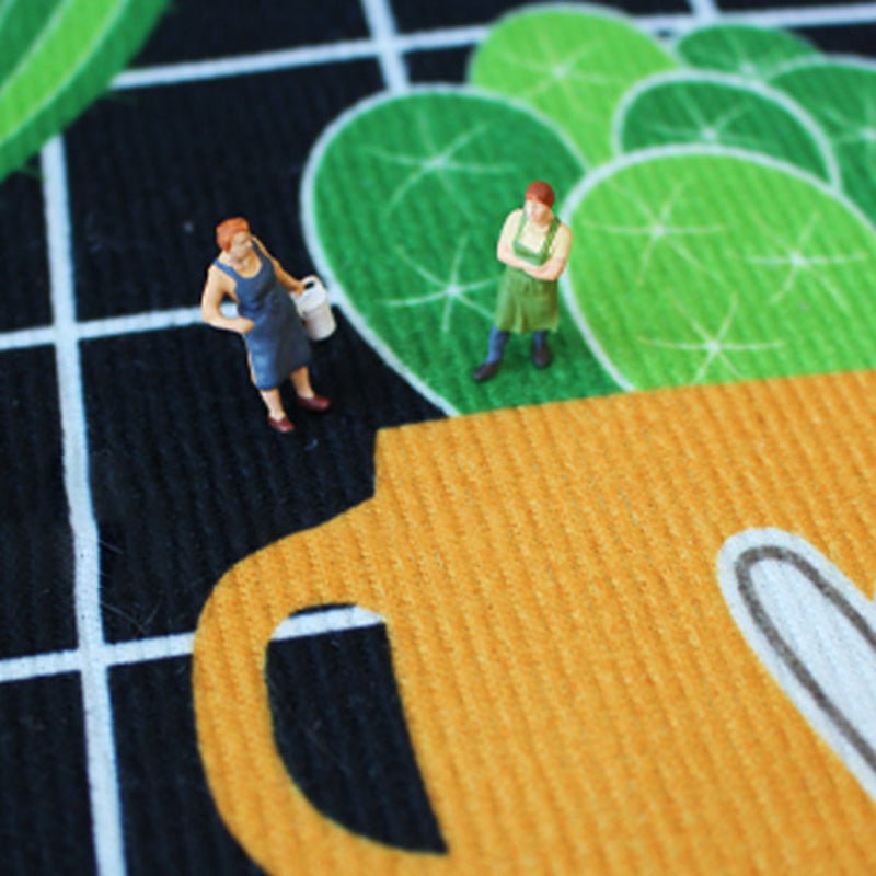 Apricot Striped Rug Polyester Modern Rug Washable Rug for Home Decor