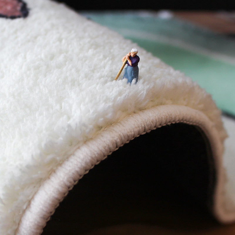 Rosa Farbstück Innenpolypolyester Minimalistische Teppichfleck -Widerstandsteppich für Wohnzimmer