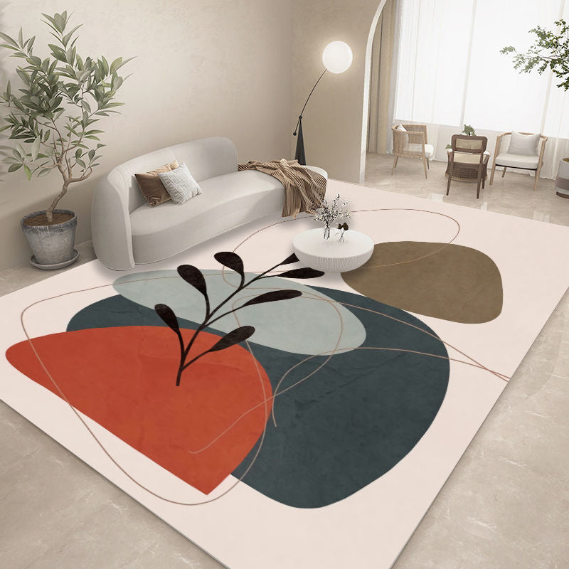 Tapis de bloc de couleur tapis intérieur tapis de géométrie nordique
