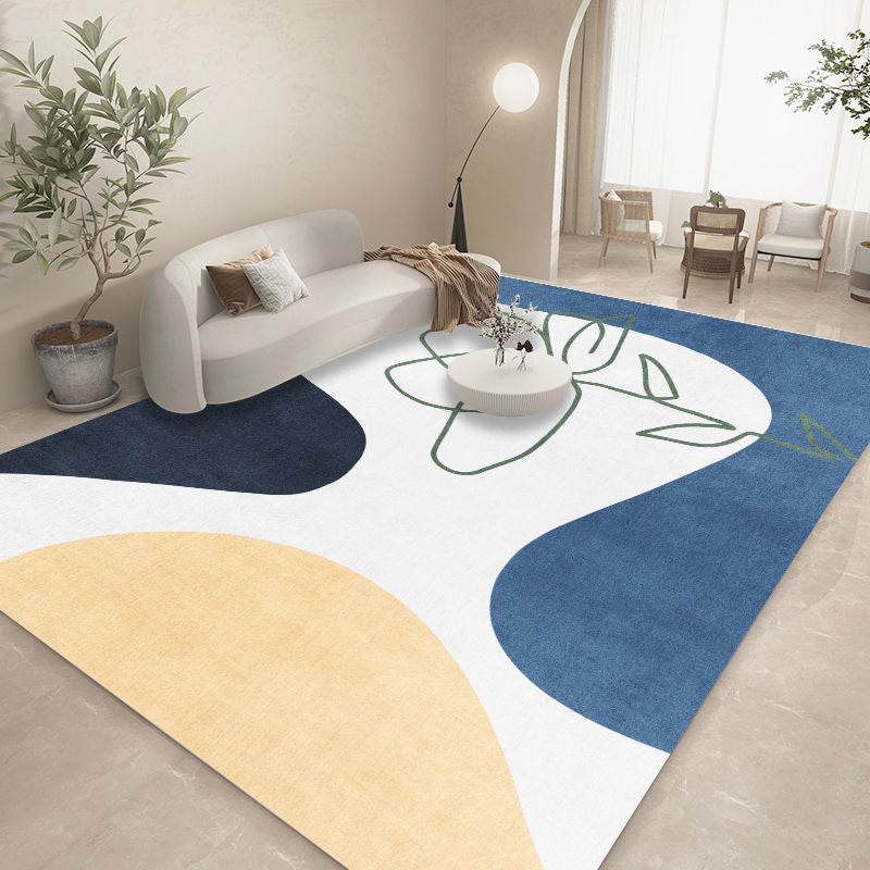 Tapis de bloc de couleur tapis intérieur tapis de géométrie nordique