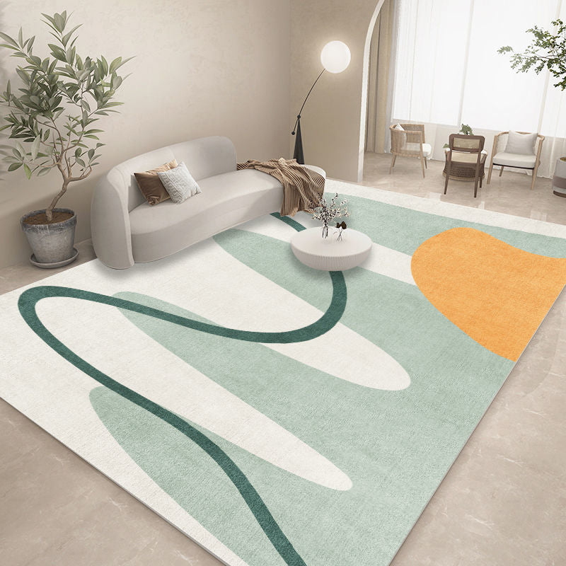 Tapis de bloc de couleur tapis intérieur tapis de géométrie nordique