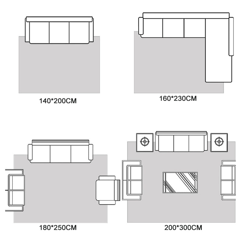 Color Block Rug Indoor Rug Nordic Geometry Rug Non-Slip Backing for Living Room