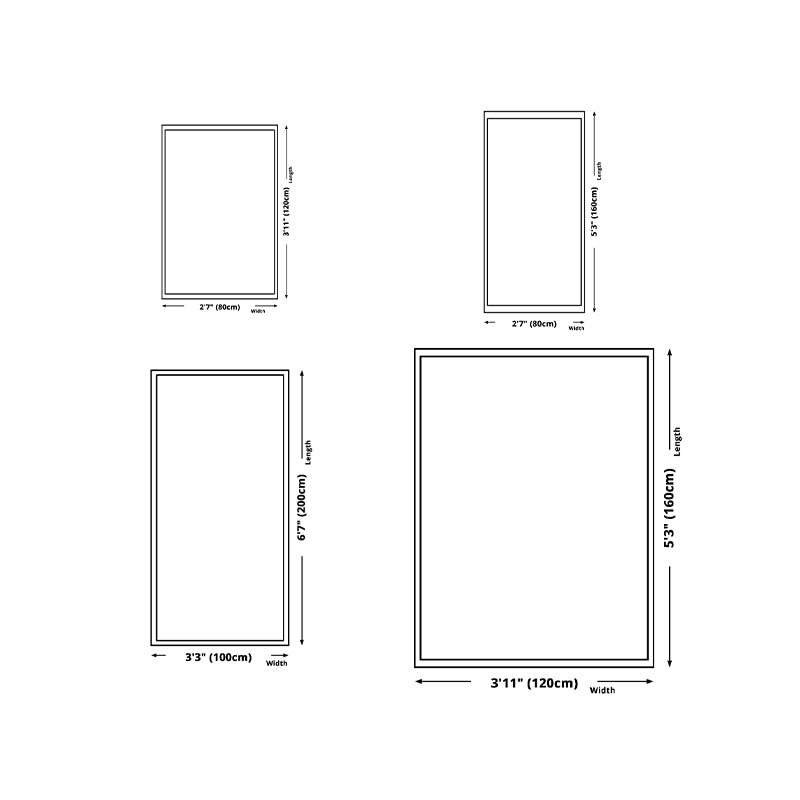 Light Pink Contrast Color Rug Polyester Modern Rug Non-Slip Backing Rug for Living Room