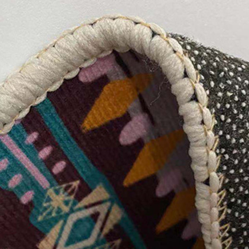 Blue Nonrepresentational Rug Polyester Simple Rug Washable Rug for Living Room