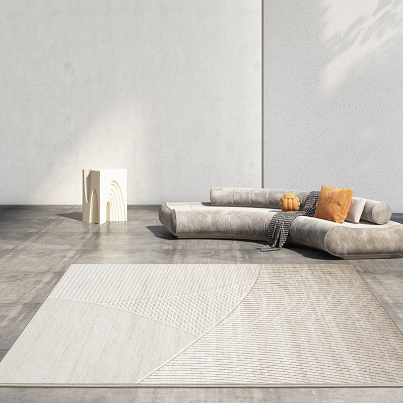 Grau hellfarbener Teppich abstrakter Muster Polyester Fläche Teppich Anti-Schlupf-Fläche Teppich für Raum