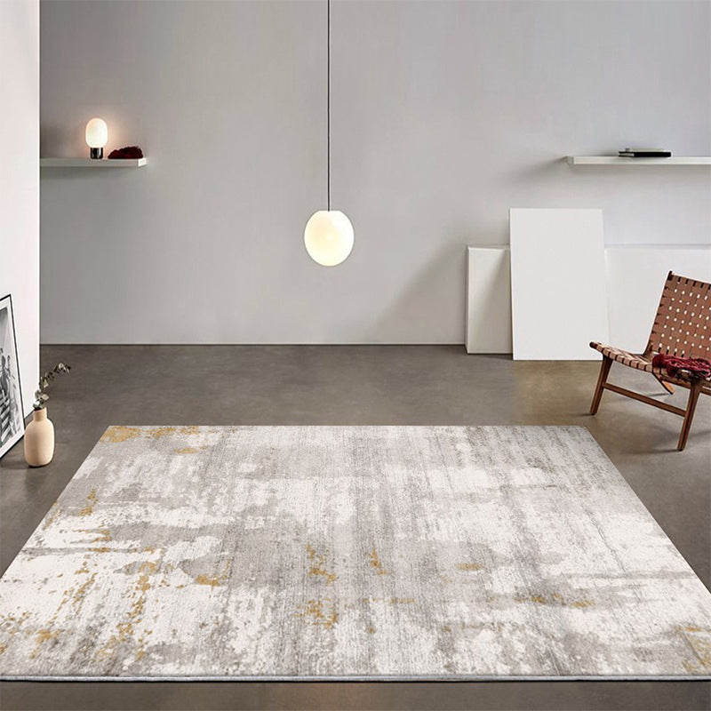 Grau hellfarbener Teppich abstrakter Muster Polyester Fläche Teppich Anti-Schlupf-Fläche Teppich für Raum