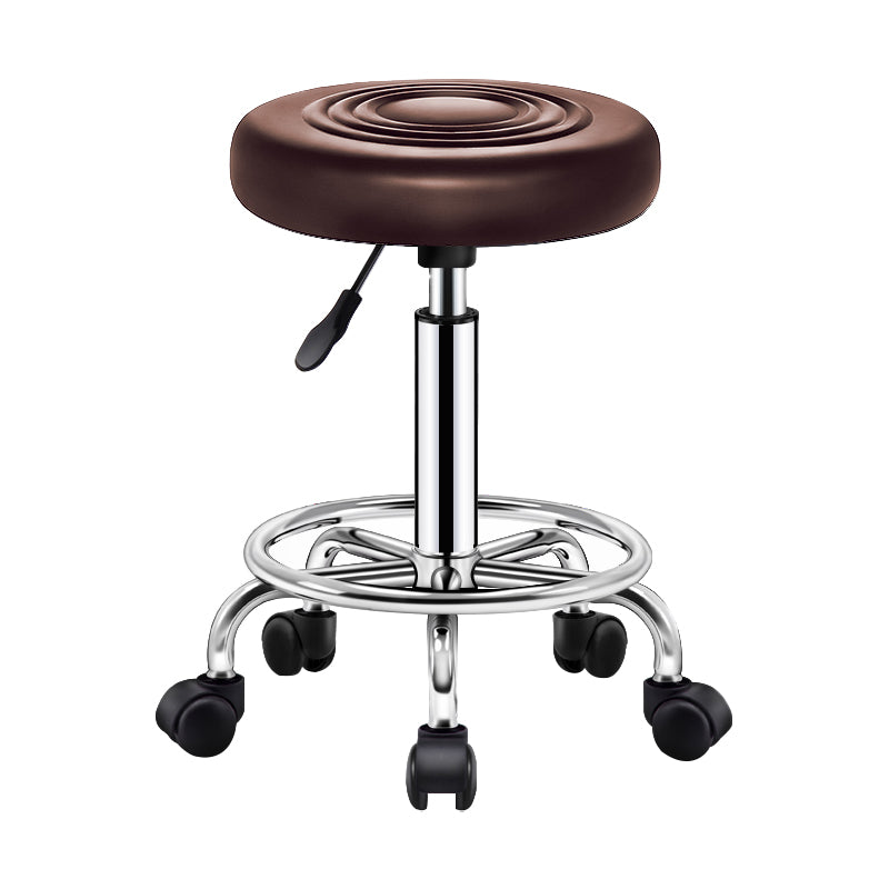 Sgabello da bar Bristol sgabello regolabile in pelle contemporanea con round