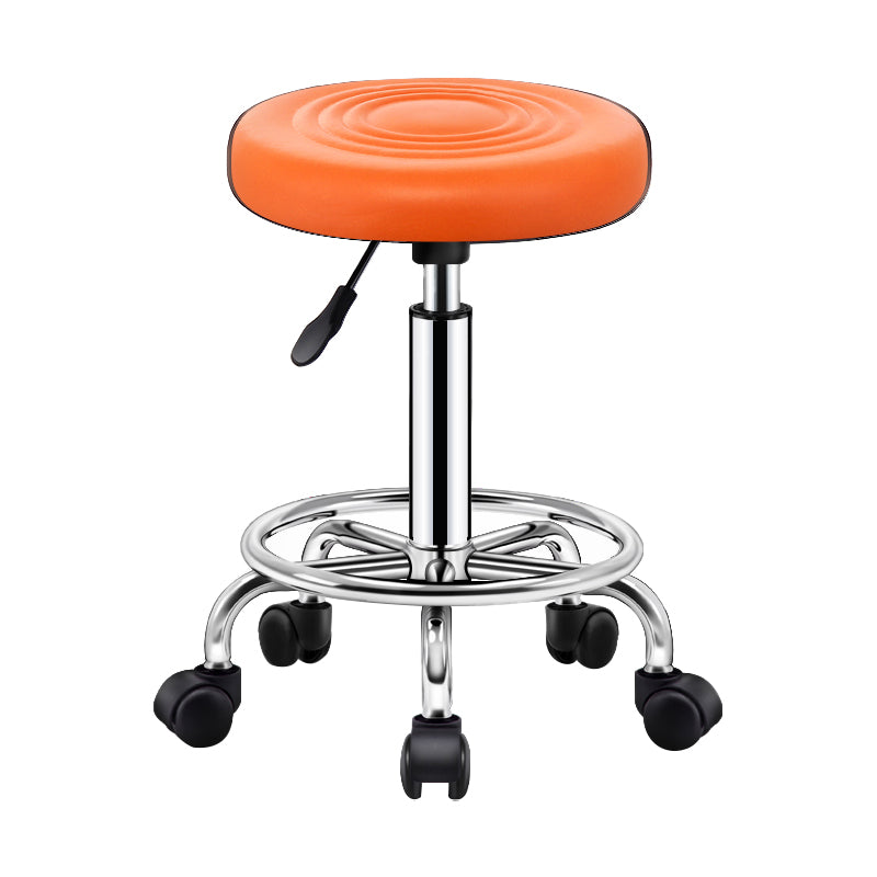 Sgabello da bar Bristol sgabello regolabile in pelle contemporanea con round