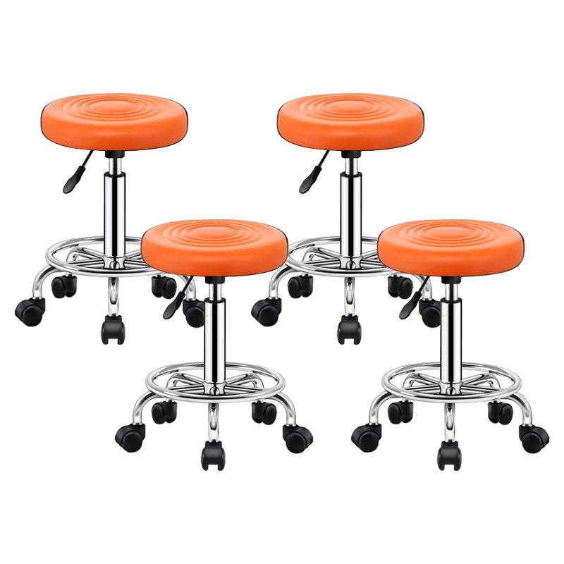 Sgabello da bar Bristol sgabello regolabile in pelle contemporanea con round