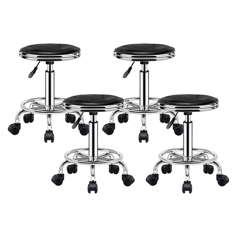 Sgabello da bar Bristol sgabello regolabile in pelle contemporanea con round