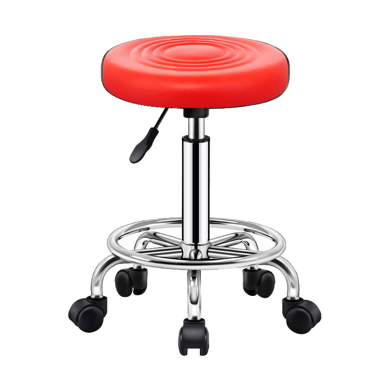 Sgabello da bar Bristol sgabello regolabile in pelle contemporanea con round