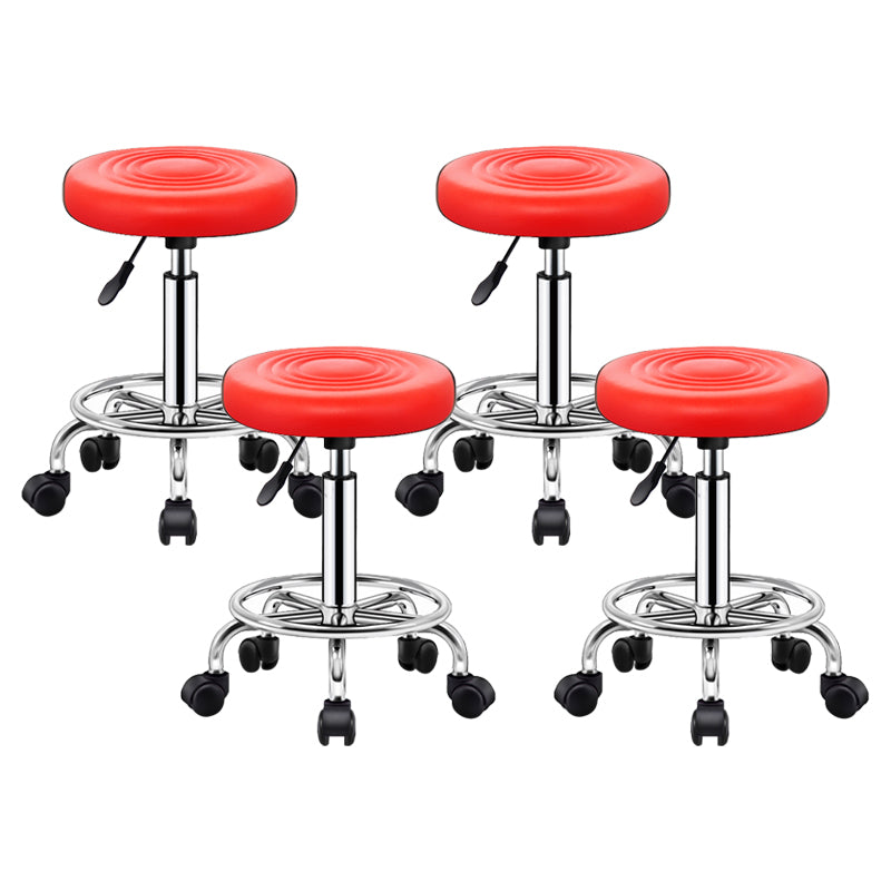 Sgabello da bar Bristol sgabello regolabile in pelle contemporanea con round