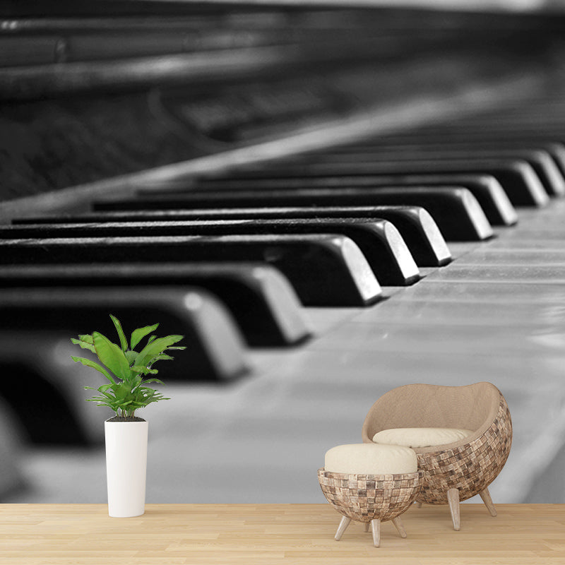 Living Room Mural Piano Photography Decorative Environment Friendly Mural