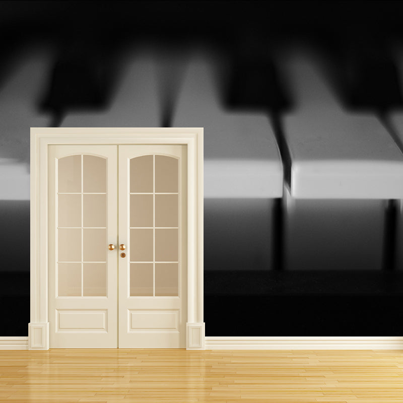 Eco-friendly Piano Mural Decorative Horizontal Photography for Bedroom