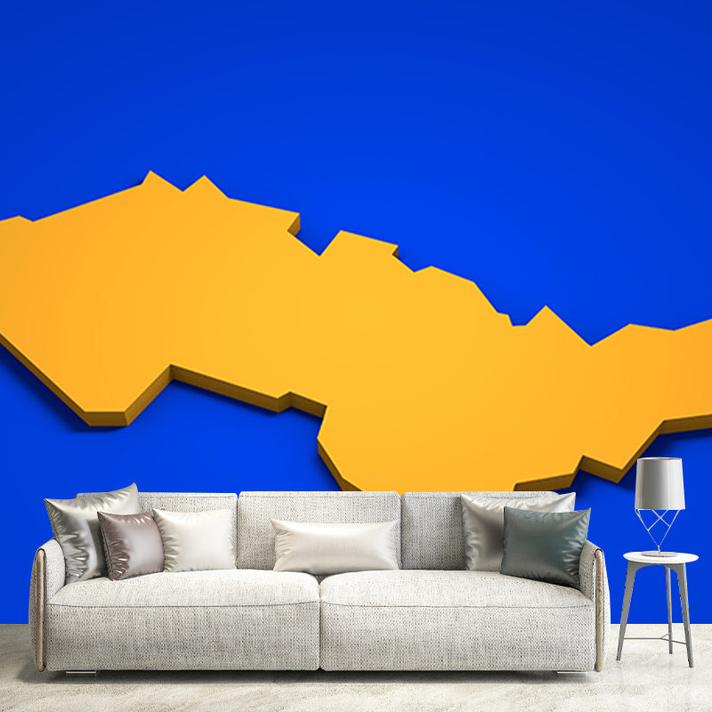 Illustration Map Mural Decorative Environment Friendly for Home Decor