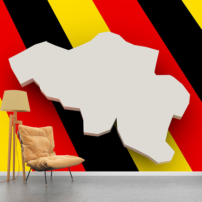 Illustration Map Mural Decorative Environment Friendly for Home Decor