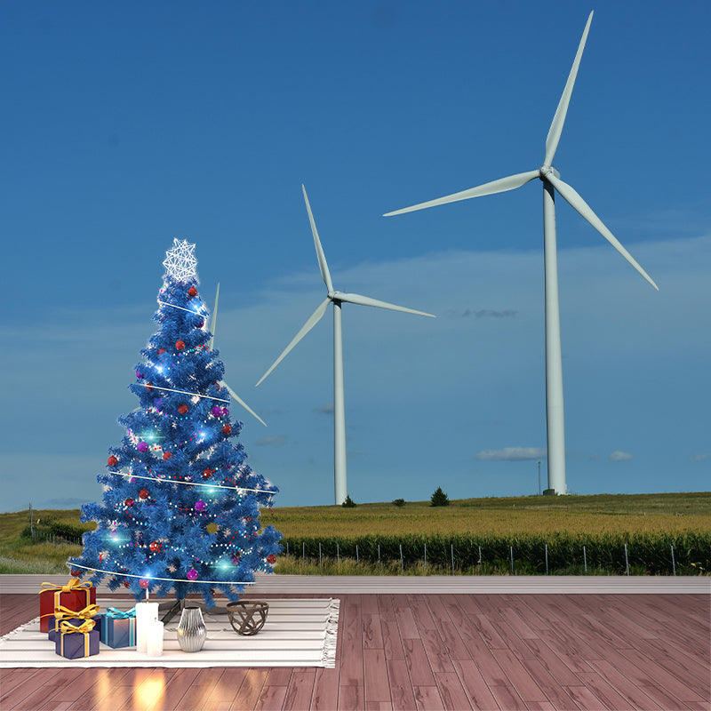 Light Color Windmill Wallpaper Mural Sleeping Room Wall Mural