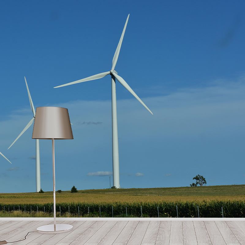 Light Color Windmill Wallpaper Mural Sleeping Room Wall Mural