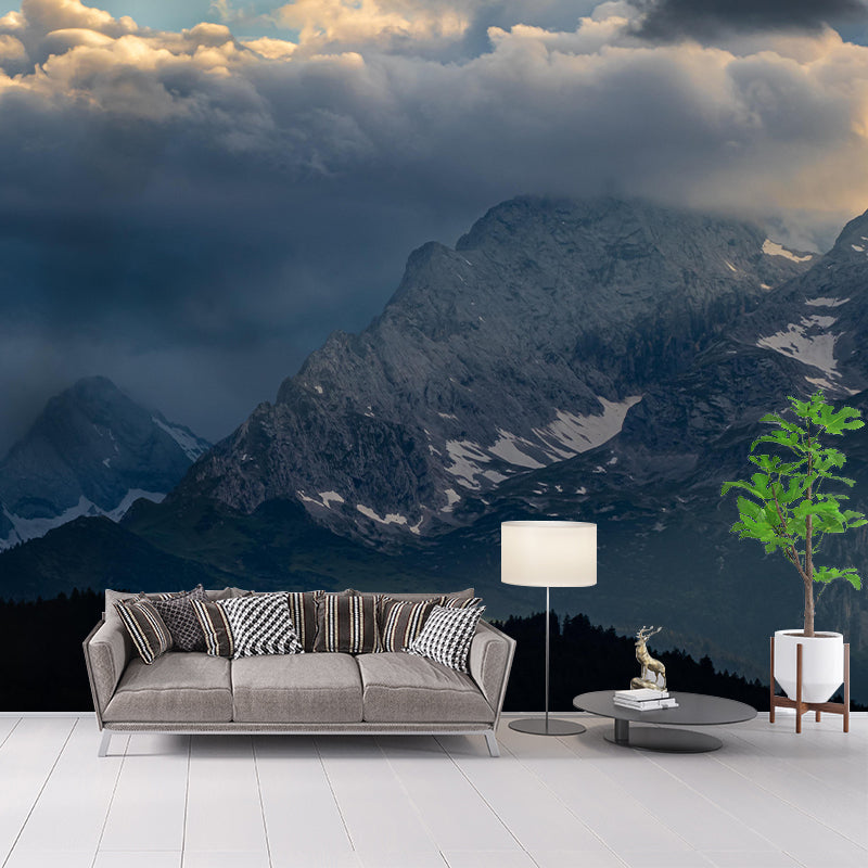 Mountain Photography Mildew Resistant Mural Wallpaper Living Room Wall Mural