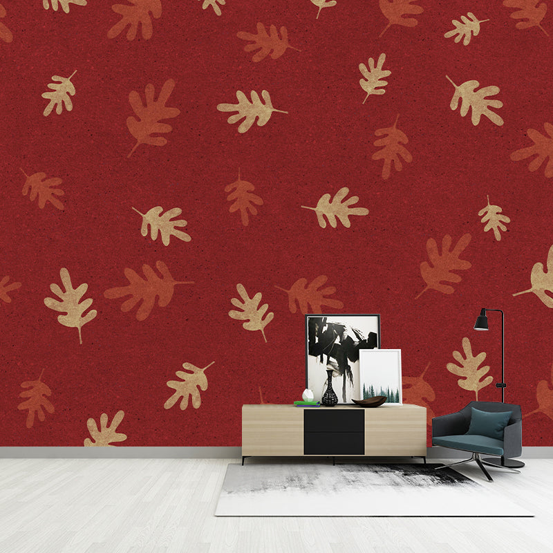 Illustration Tropical Plants Pattern Mural Wallpaper Bedroom Wall Mural