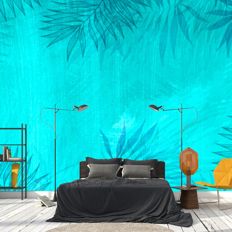 Horizontal Illustration Mural Wallpaper Tropical Plants Room Wall Mural