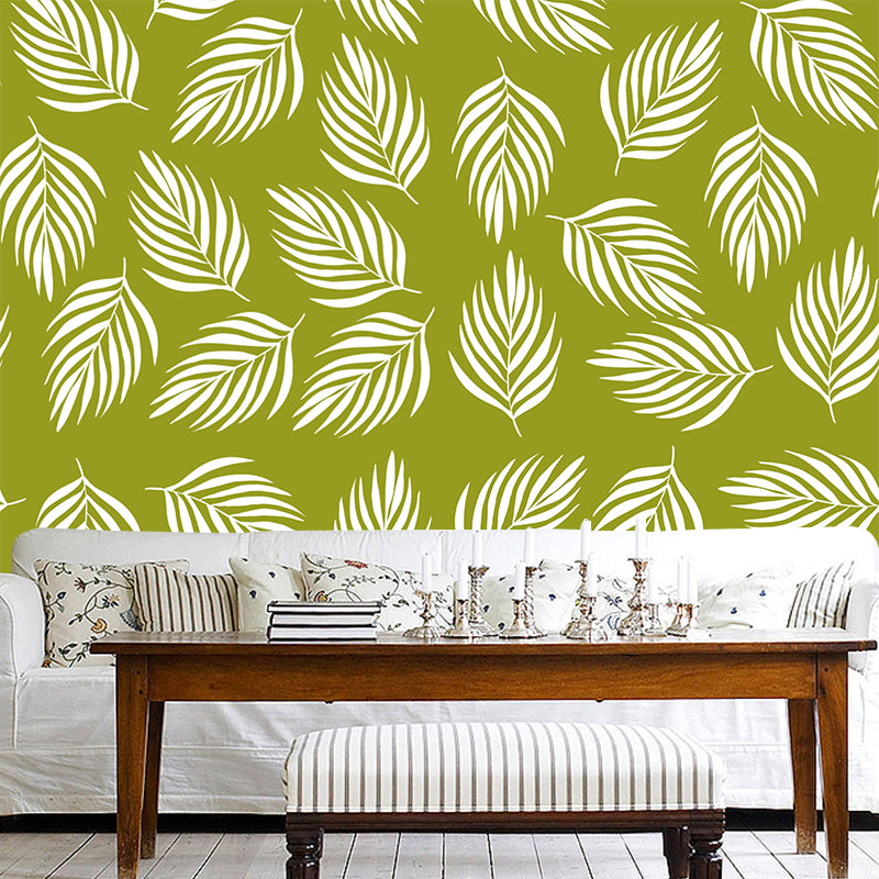 Horizontal Illustration Mural Wallpaper Tropical Plants Room Wall Mural