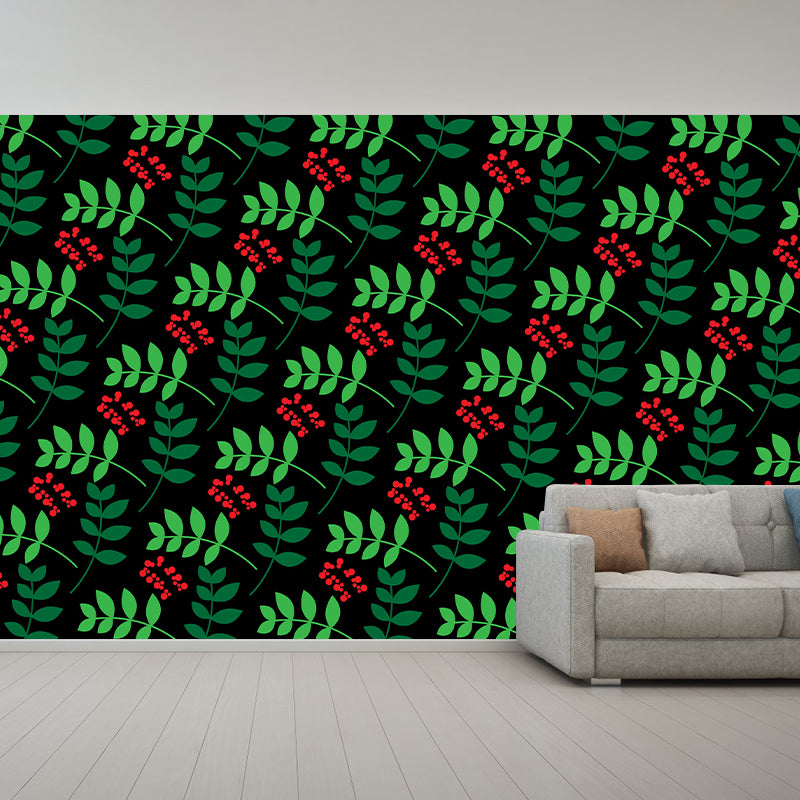 Eco-friendly Mural Wallpaper Tropical Plants Living Room Wall Mural