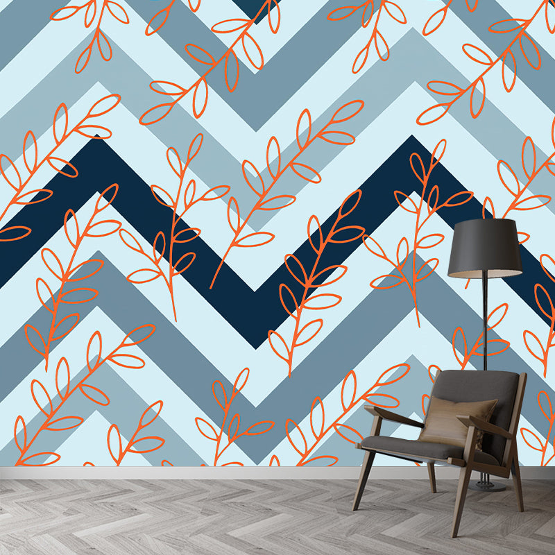 Mildew Resistant Mural Wallpaper Tropical Plants Living Room Wall Mural