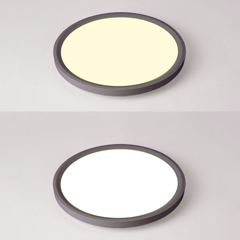 Illuminazione per montaggio a soffitto a LED ad anello Plafoniere moderne da incasso con paralume in acrilico