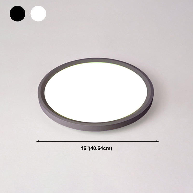 Ring LED Ceiling Mount Lighting Modern Flush Mounted Ceiling Lights with Acrylic Shade