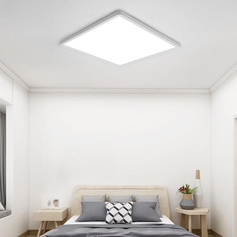 Square Modern Ceiling Mounted Lights White LED Flush Mount Ceiling Lighting