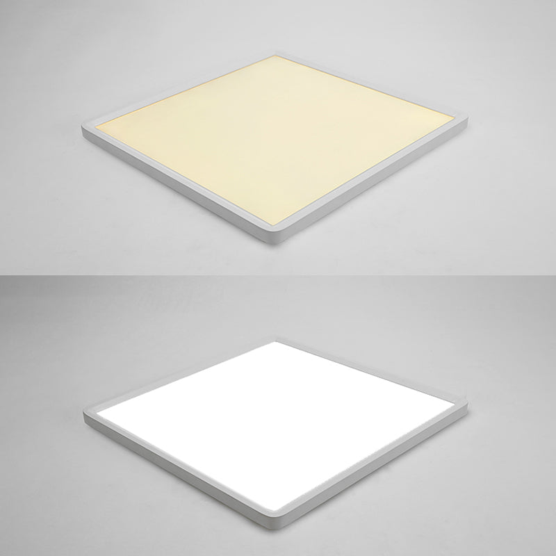 Square Modern Ceiling Mounted Lights White LED Flush Mount Ceiling Lighting