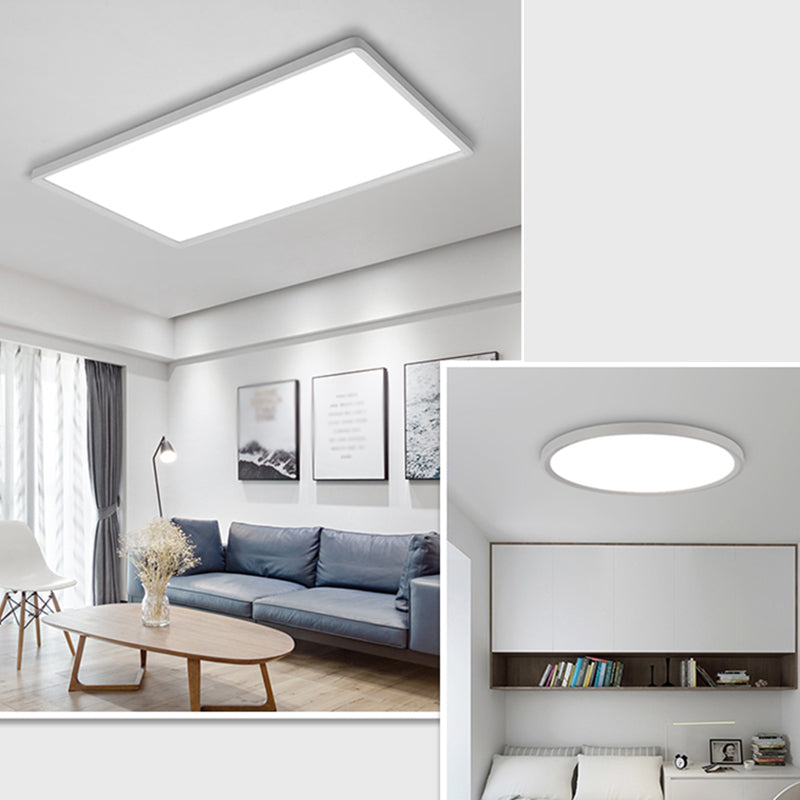 Square Modern Ceiling Mounted Lights White LED Flush Mount Ceiling Lighting