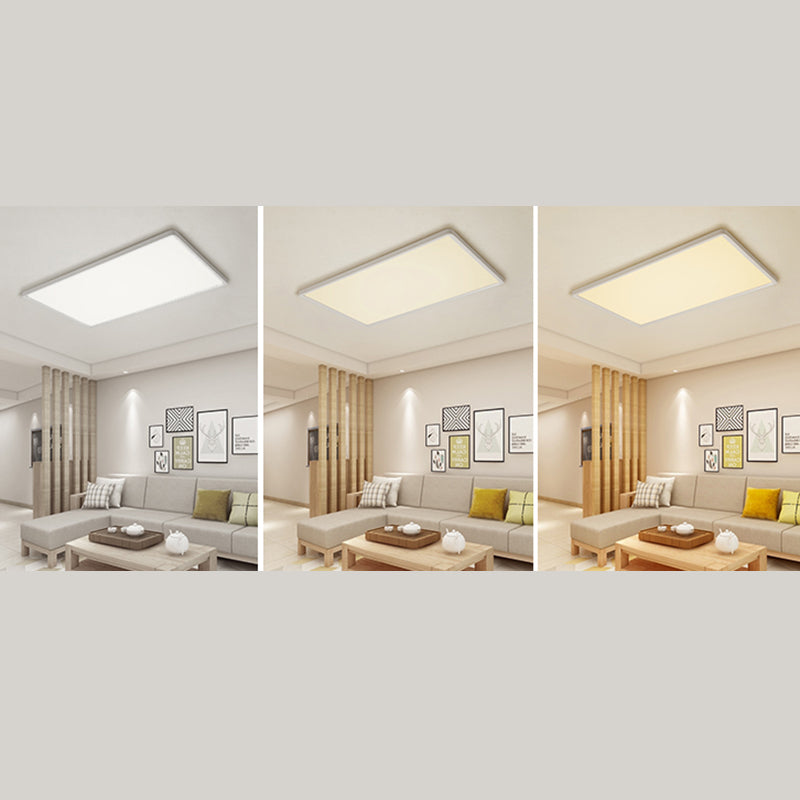 Square Modern Ceiling Mounted Lights White LED Flush Mount Ceiling Lighting