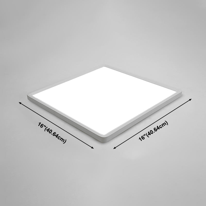 Square Modern Ceiling Mounted Lights White LED Flush Mount Ceiling Lighting