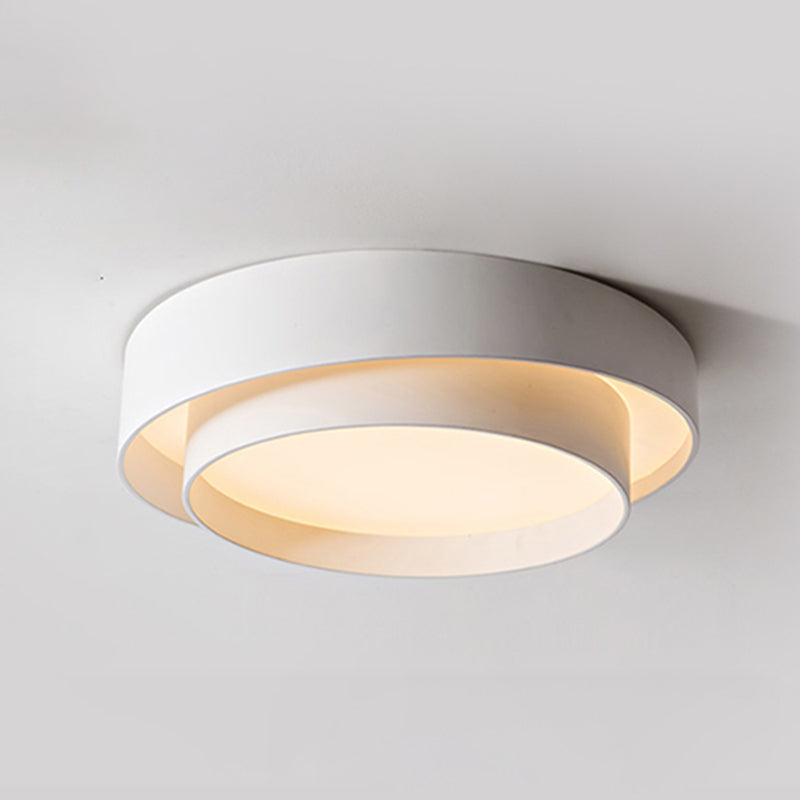 Lámpara de techo LED contemporánea, lámpara empotrada blanca con pantalla acrílica