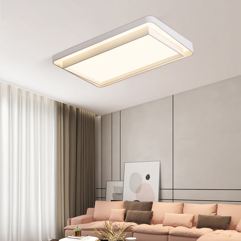 Lampada da soffitto moderna a LED bianca da incasso con paralume in acrilico