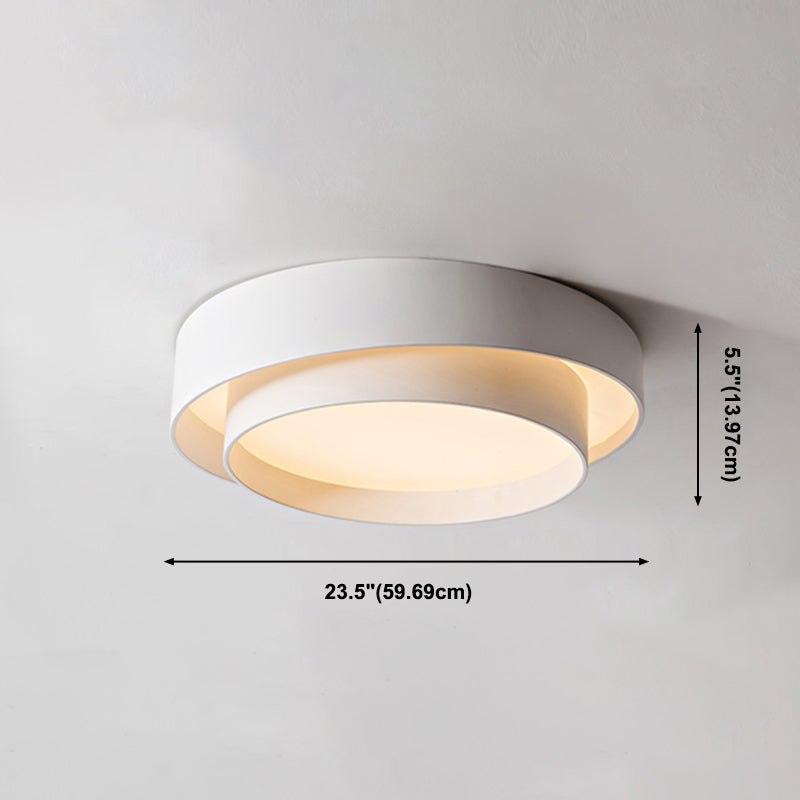 Lámpara de techo LED contemporánea, lámpara empotrada blanca con pantalla acrílica