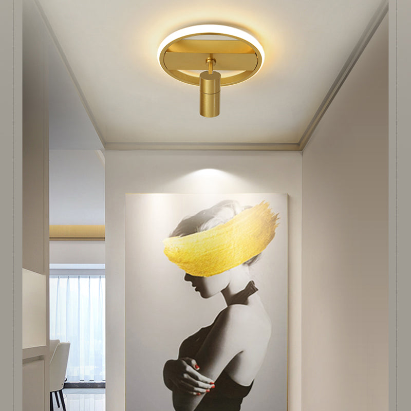 Illuminazione da incasso a LED dorata con faretti Plafoniere moderne da incasso