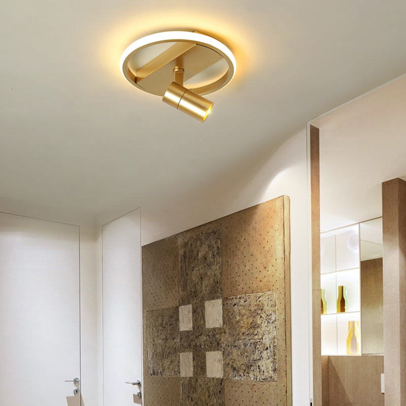 Illuminazione da incasso a LED dorata con faretti Plafoniere moderne da incasso